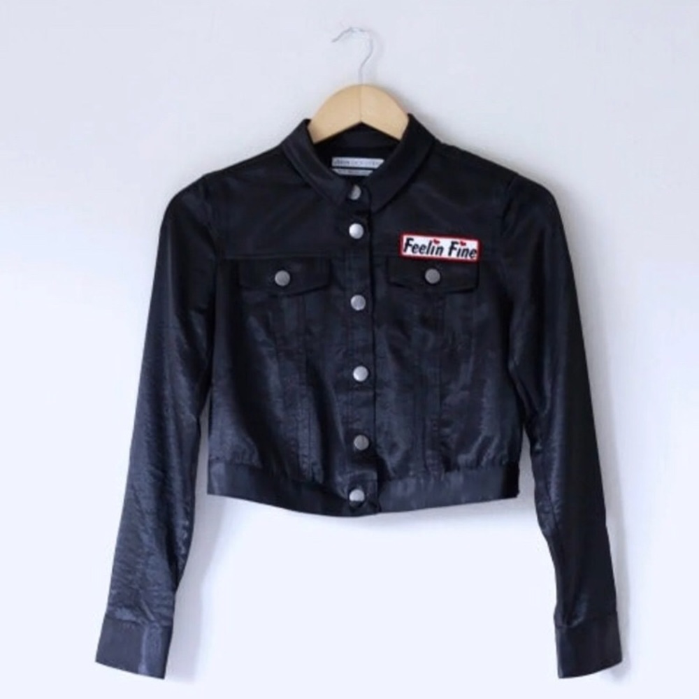 NWT Urban Outfitters Cropped Satin Tucker Jacker